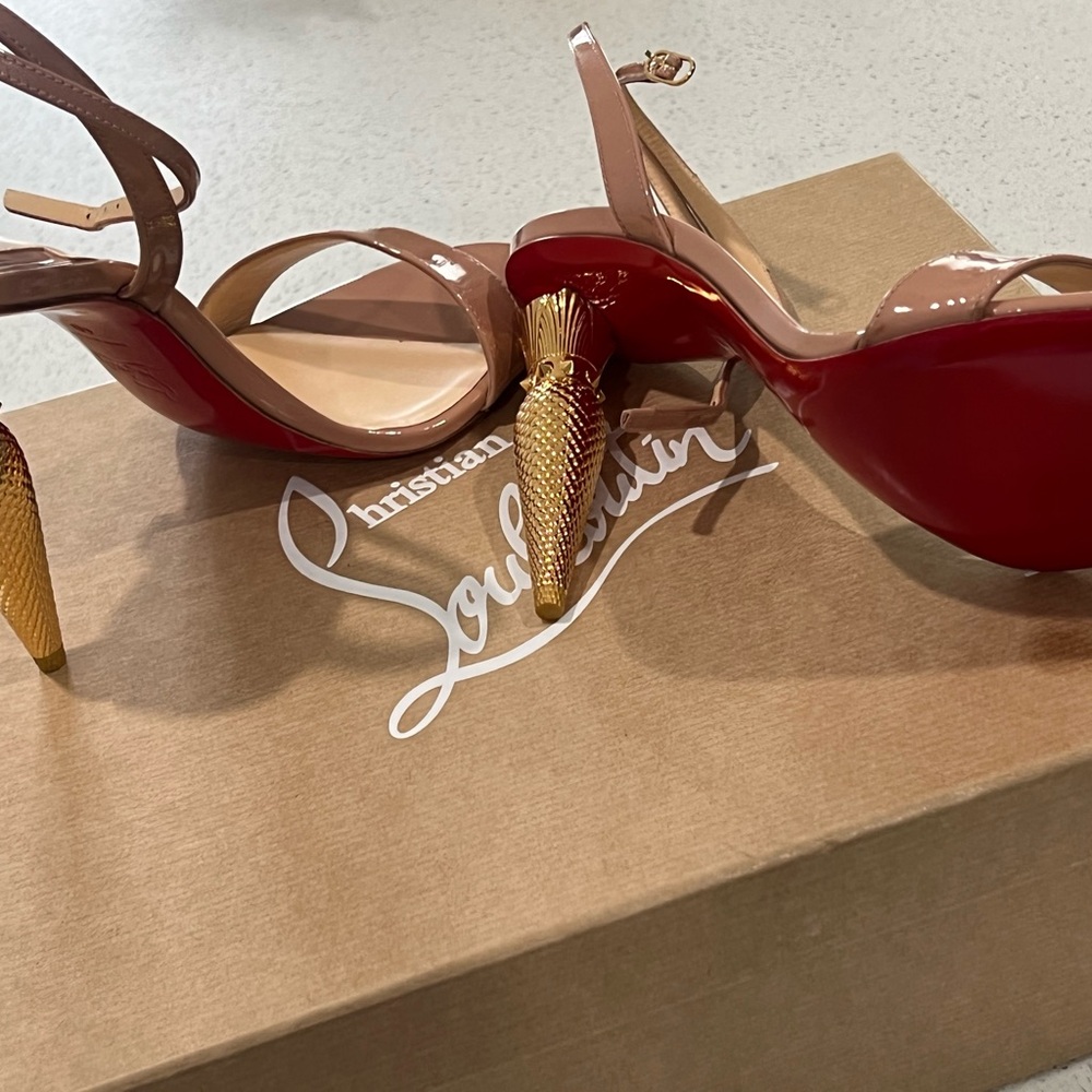 Christian Louboutin lipstick leather sandals size 40
